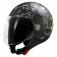 Маленькое фото товара - Шлем LS2 OF558 SPHERE LUX 2 MAXCA S, Gloss black H-V Yellow. Вариант №1