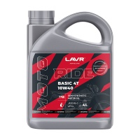 Фото товара - Ln7750 LAVR MOTO Масло моторное RIDE BASIC 4T 10W40 SL, 4л