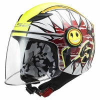 Фото товара - Шлем LS2 OF602 FUNNY CRUNCH White H-V Yellow M