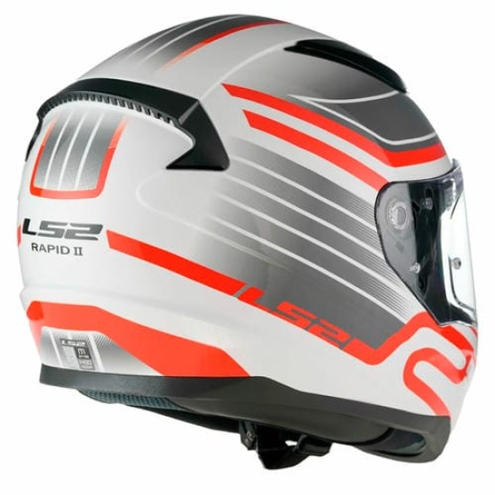 Большое фото товара - Шлем LS2 FF353 RAPID 2 CIRCUIT, L, White Red, 1635321020040. Вариант №2