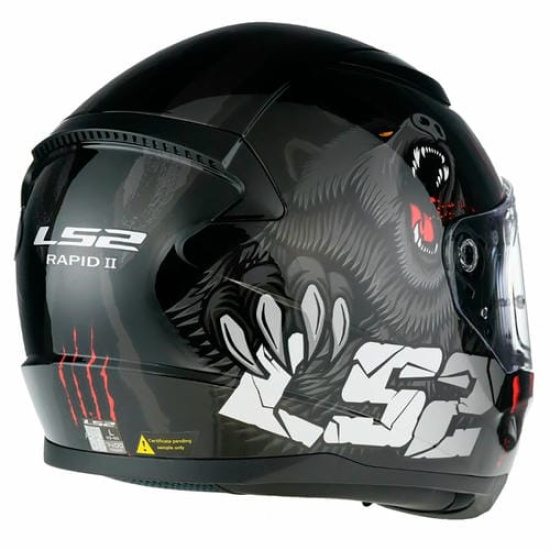 Большое фото товара - Шлем LS2 FF353 RAPID 2 CLAW, XS, Black, 1635322120010. Вариант №4