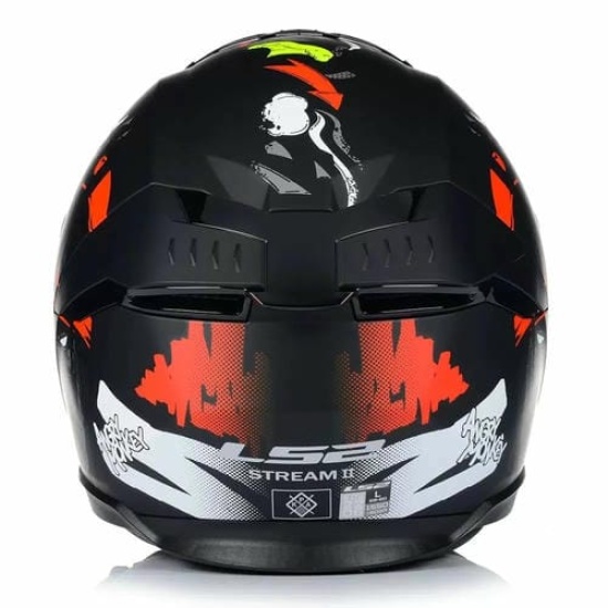 Большое фото товара - Шлем LS2 FF808 STREAM 2 ANGRY MONKEY, XXL, Matt Black Red, 1680820310060. Вариант №2