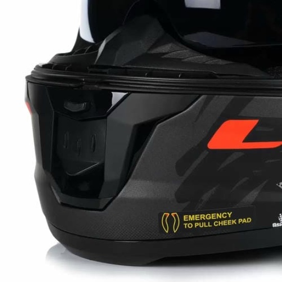 Большое фото товара - Шлем LS2 FF808 STREAM 2 ANGRY MONKEY, XXL, Matt Black Red, 1680820310060. Вариант №6