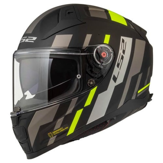 Большое фото товара - Шлем LS2 FF811 VECTOR 2 TRON, XXL, Matt Black Hi-Vis Yellow, 1681128540060. Вариант №1