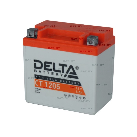 Большое фото товара - Delta CT 1205 (5 а/ч) св.ст.мотоциклетная аккумуляторная батарея, 27585. Вариант №1