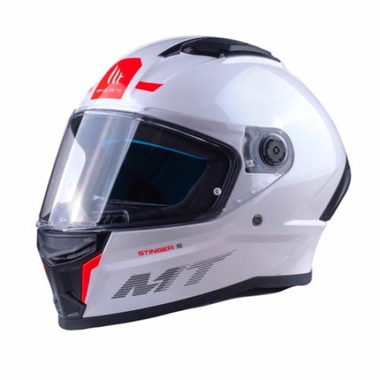 Большое фото товара - Шлем MT STINGER 2 solid GLOSS PEARL WHITE XL, 29629. Вариант №1