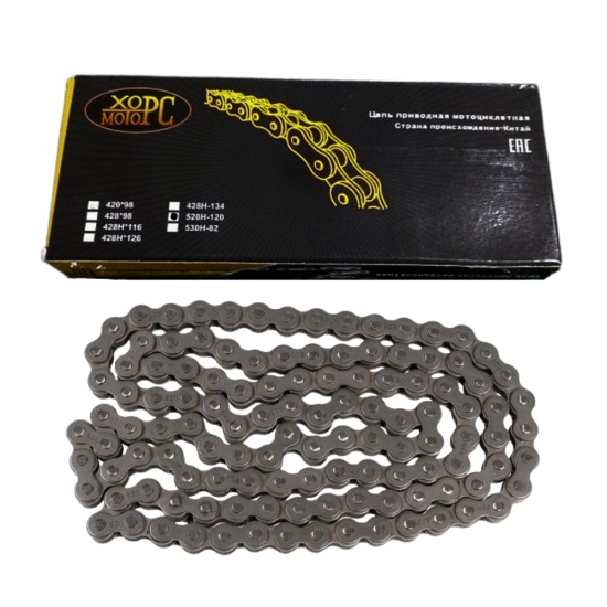 Большое фото товара - Цепь приводная (520H*120) MM1 ALP 024-10 товарный знак "ХОРС-МОТОРС", 29677. Вариант №1
