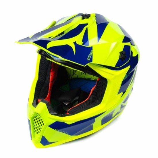 Большое фото товара - Шлем MT MX802 FALCON CRUSH B7 gloss blue XL, 29756. Вариант №1