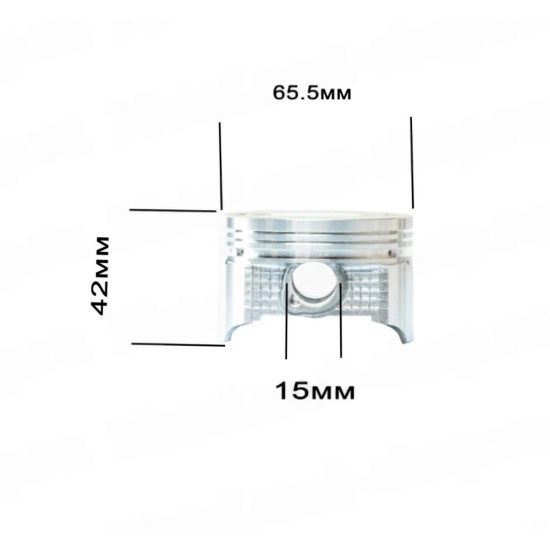 Большое фото товара - Поршень в сборе 166FMM (CBN250/CGN250) d=65.5mm, 30053. Вариант №1