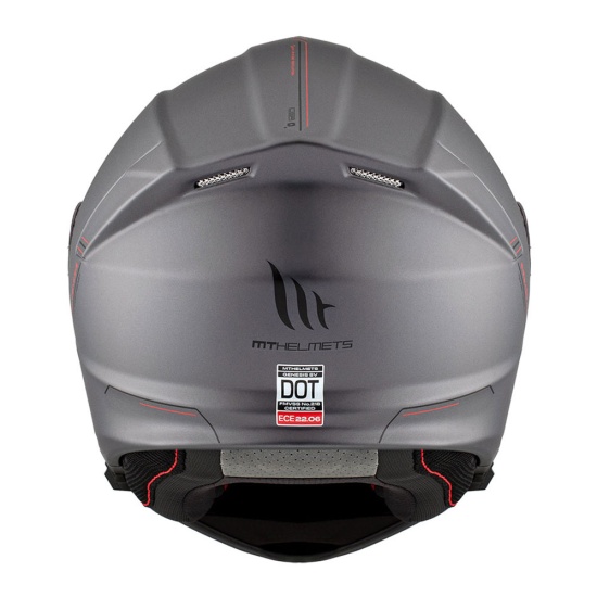 Большое фото товара - Шлем MT GENESIS SOLID A1 gloss grey XL, 30725. Вариант №5