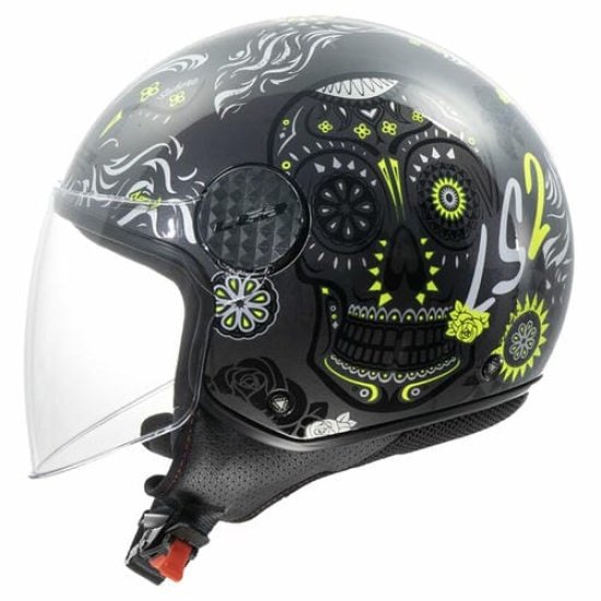 Большое фото товара - Шлем LS2 OF558 SPHERE LUX 2 MAXCA, S, Gloss black H-V Yellow, 3655873540020. Вариант №2