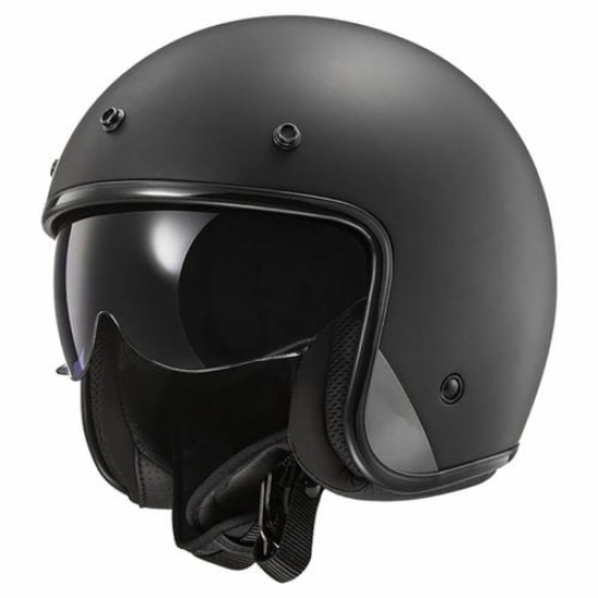 Большое фото товара - Шлем LS2 OF601 BOB 2 Solid, L, Matt Black, 3660110110040. Вариант №1