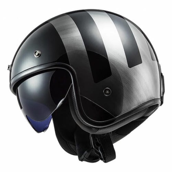 Большое фото товара - Шлем LS2 OF601 BOB 2 LINES, XXL, Black Jeans, 3660120080060. Вариант №3