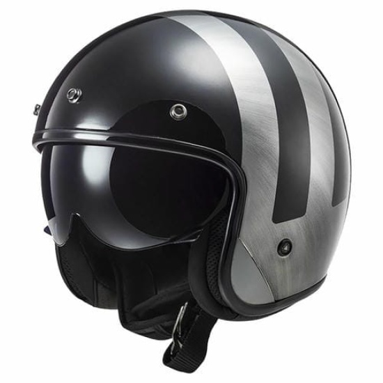 Большое фото товара - Шлем LS2 OF601 BOB 2 LINES, XXL, Black Jeans, 3660120080060. Вариант №1