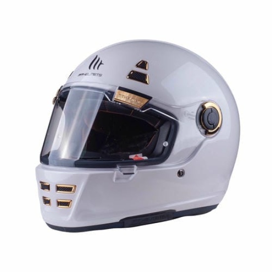 Большое фото товара - Шлем MT JARAMA SOLID, XS, Gloss Pearl White, 8434639160804. Вариант №1