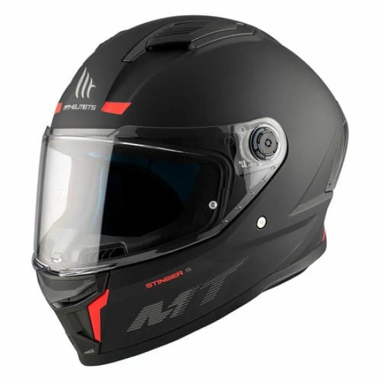 Большое фото товара - Шлем MT STINGER 2 SOLID XS, Gloss Black/Red, 8434639181786. Вариант №1