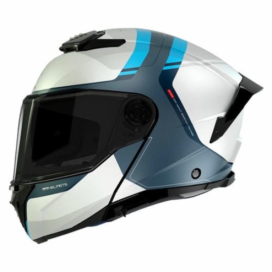 Большое фото товара - Шлем MT ATOM 2 SV EMALLA, S, Blue White, 8434639214293. Вариант №2