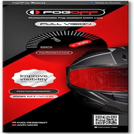 Большое фото товара - PINLOCK MT (FogOff), MT-V-28, 70s FOG010 для MT Thunder 4, Stinger 2, Braker SV, 8434639215399. Вариант №2