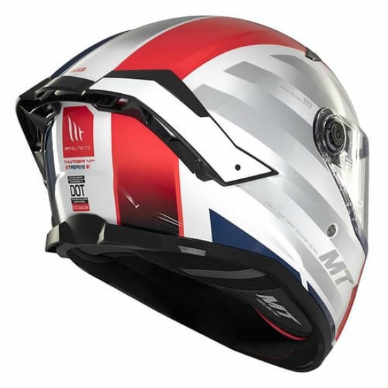 Большое фото товара - Шлем MT THUNDER 4 SV TREADS, S, Gloss White Blue, 8434639216709. Вариант №6