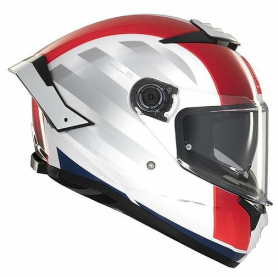 Большое фото товара - Шлем MT THUNDER 4 SV TREADS XL, Gloss White Blue, 8434639216730. Вариант №5