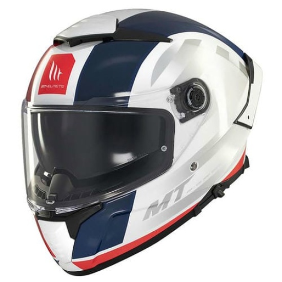 Большое фото товара - Шлем MT THUNDER 4 SV TREADS XL, Gloss White Blue, 8434639216730. Вариант №1