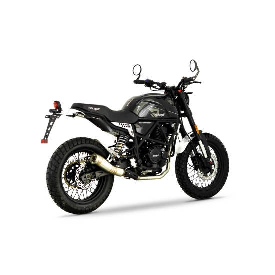 Большое фото товара - Мотоцикл дорожный ROCKOT SCRAMBLER (черный глянцевый), RM000443703. Вариант №2