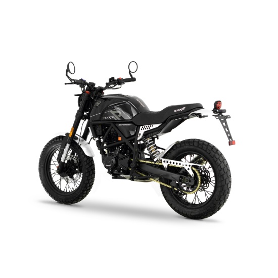 Большое фото товара - Мотоцикл дорожный ROCKOT SCRAMBLER (черный глянцевый), RM000443703. Вариант №4