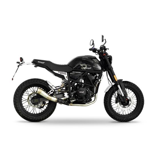 Большое фото товара - Мотоцикл дорожный ROCKOT SCRAMBLER (черный глянцевый), RM000443703. Вариант №8