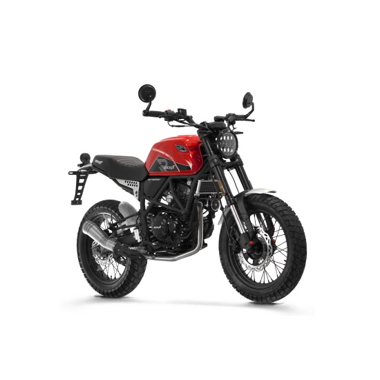 Большое фото товара - Мотоцикл дорожный ROCKOT SCRAMBLER (красный глянцевый), RM000443705. Вариант №2