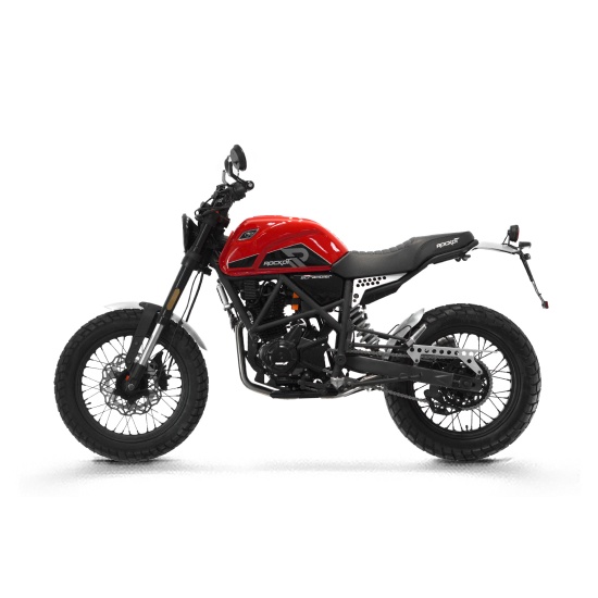 Большое фото товара - Мотоцикл дорожный ROCKOT SCRAMBLER (красный глянцевый), RM000443705. Вариант №1